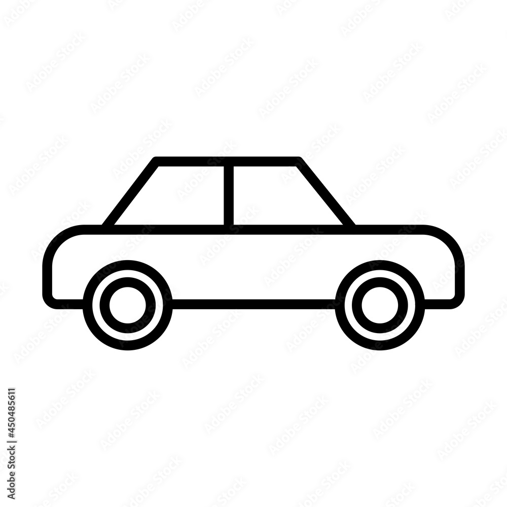 Car Vector Line Icon Design