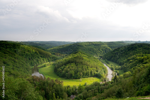 River and green hills of Belgium