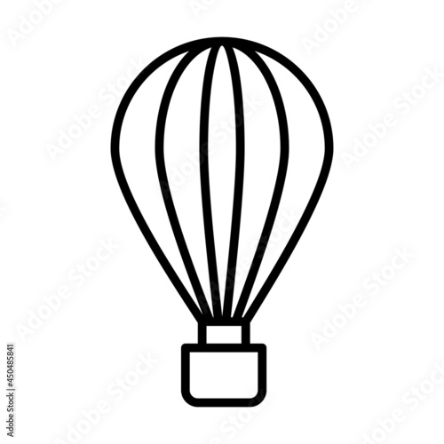 Hot Air Ballon Vector Line Icon Design