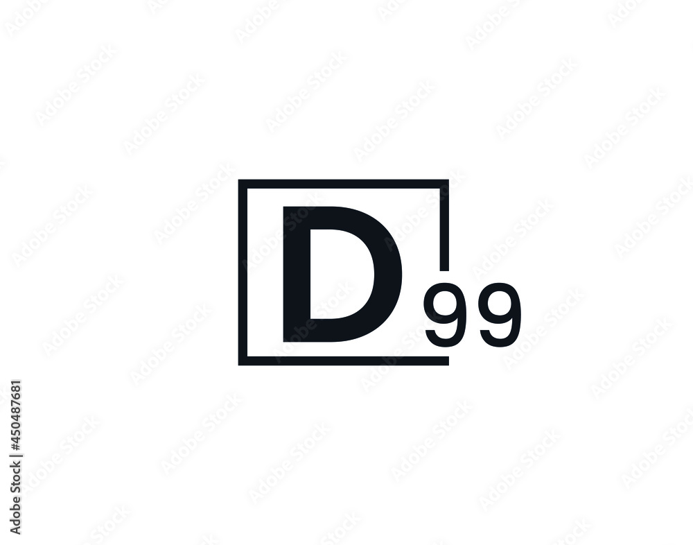 D99, 99D Initial letter logo D99, 99D Initial letter logo