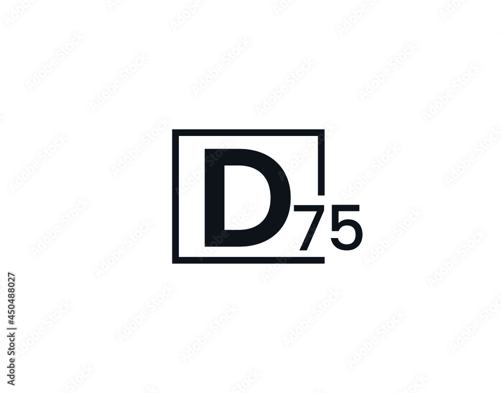 D75, 75D Initial letter logo D75, 75D Initial letter logo