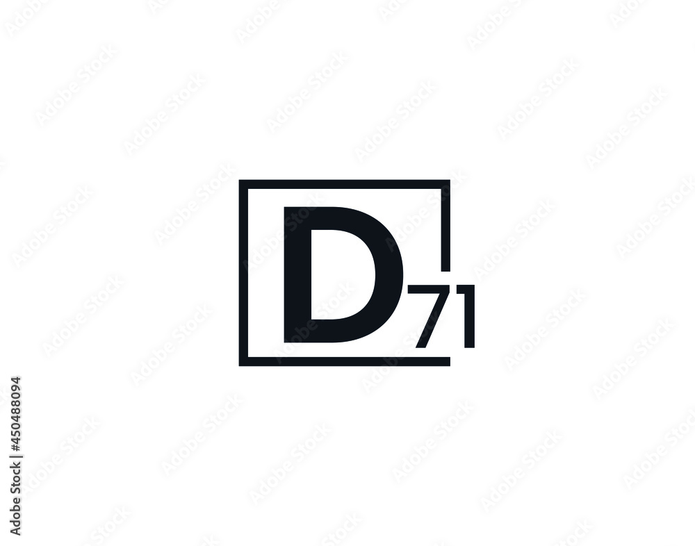 D71, 71D Initial letter logo D71, 71D Initial letter logo