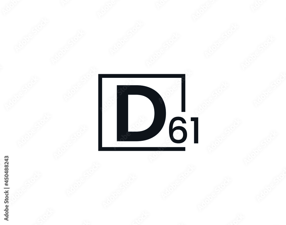 D61, 61D Initial letter logo D61, 61D Initial letter logo