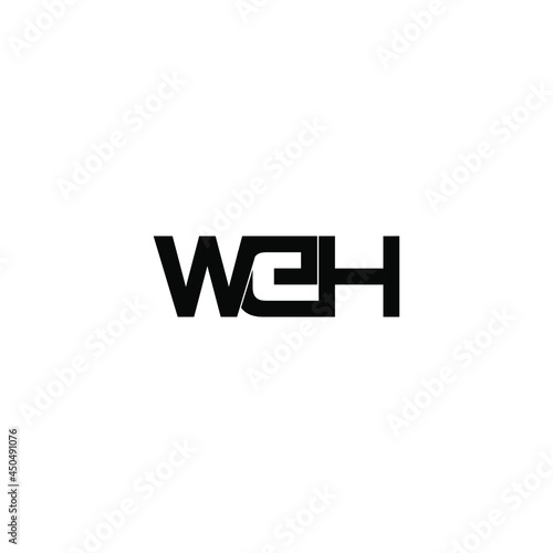 Wallpaper Mural weh initial letter monogram logo design Torontodigital.ca