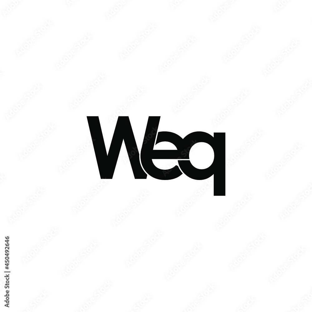 weq initial letter monogram logo design