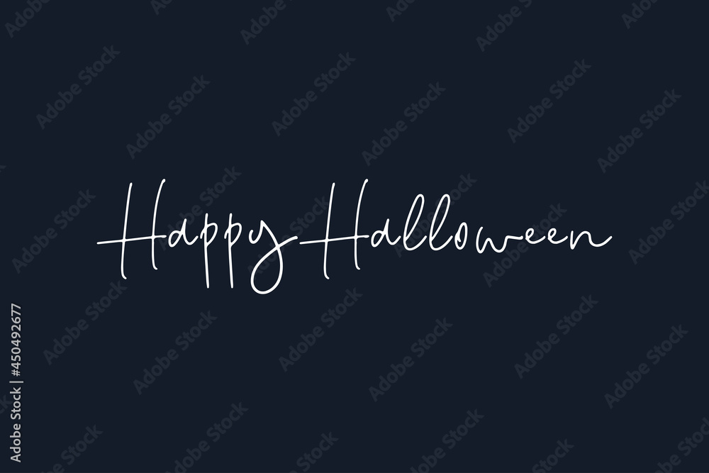 Fototapeta premium Happy Halloween lettering. Handwritten calligraphy for greeting cards, posters, banners, flyers and invitations. Happy Halloween text, holiday background