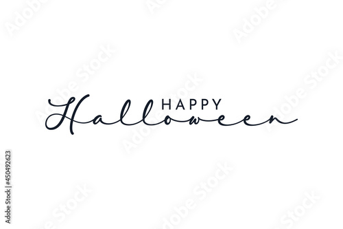 Happy Halloween lettering. Handwritten calligraphy for greeting cards, posters, banners, flyers and invitations. Happy Halloween text, holiday background