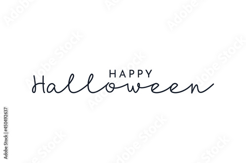Happy Halloween lettering. Handwritten calligraphy for greeting cards  posters  banners  flyers and invitations. Happy Halloween text  holiday background