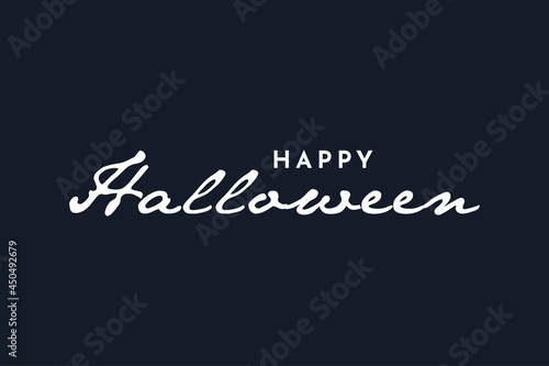 Happy Halloween lettering. Handwritten calligraphy for greeting cards, posters, banners, flyers and invitations. Happy Halloween text, holiday background