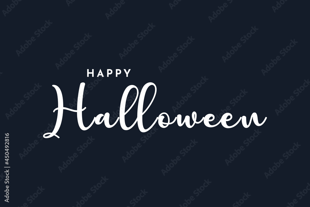 Obraz premium Happy Halloween lettering. Handwritten calligraphy for greeting cards, posters, banners, flyers and invitations. Happy Halloween text, holiday background