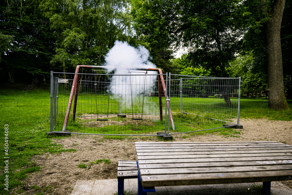 Cloud of over encageged playground 
