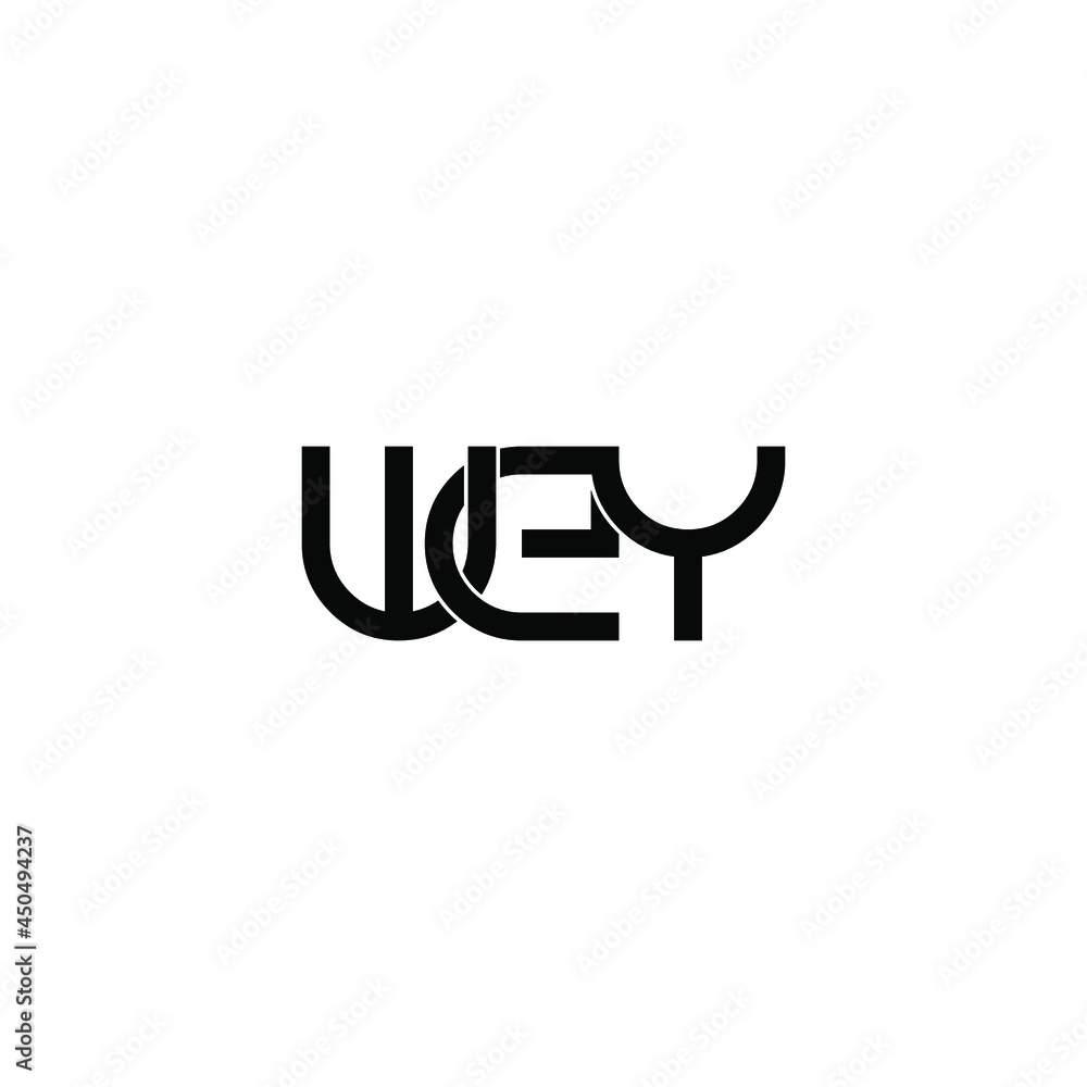 wey initial letter monogram logo design wey initial letter monogram logo design