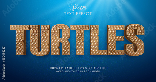 Turtles editable text effect style