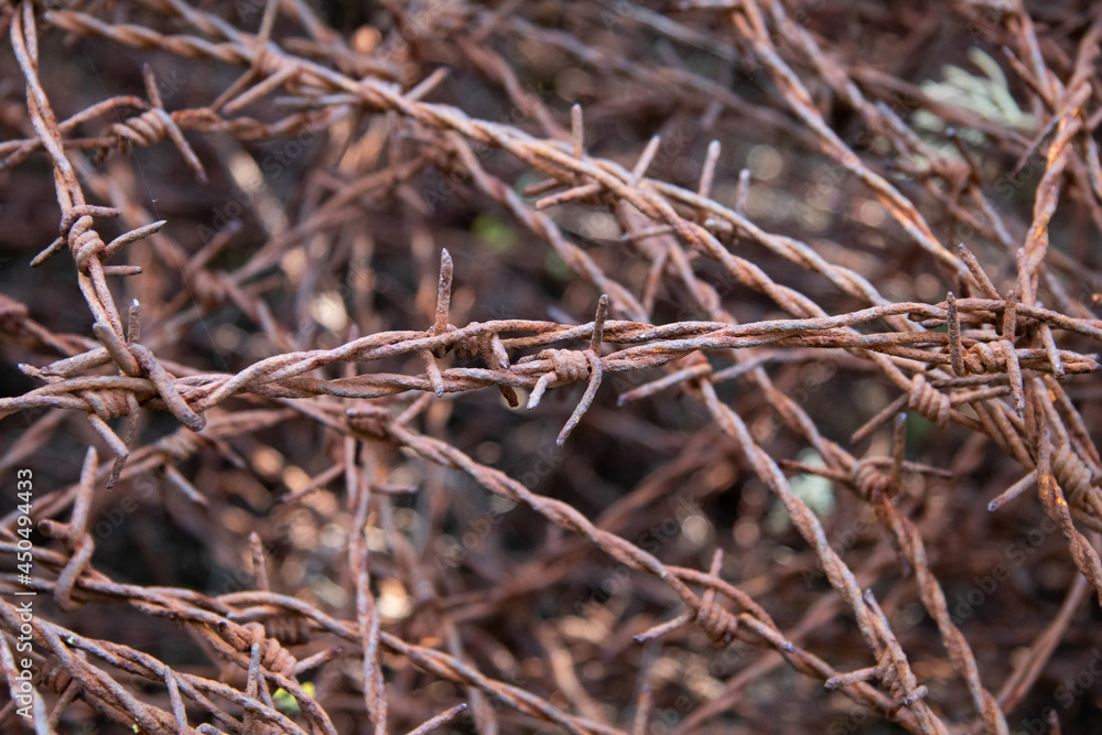 Rust burbed wire, old metal texture. Rust burbed wire, old metal texture.