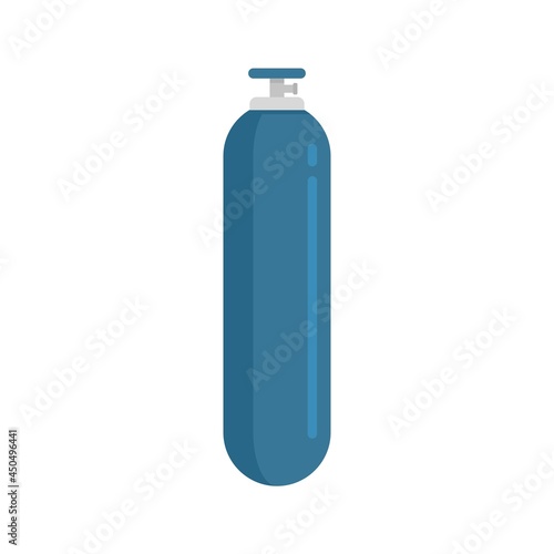 Gas cylinder oxigen icon flat isolated vector