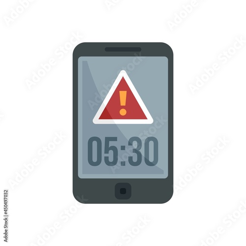 Free Download Deadline phone alarm icon flat isolated vector - GFXLoad