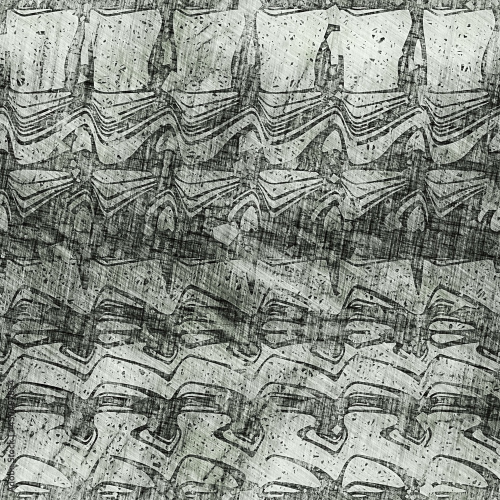 Seamless hand drawn pencil sketch pattern for surface print. High quality illustration. Ornate hand drawn look with lights and shadows and crosshatch texture. Ornate abstract design in perfect repeat. Seamless hand drawn pencil sketch pattern for surface print. High quality illustration. Ornate hand drawn look with lights and shadows and crosshatch texture. Ornate abstract design in perfect repeat.
