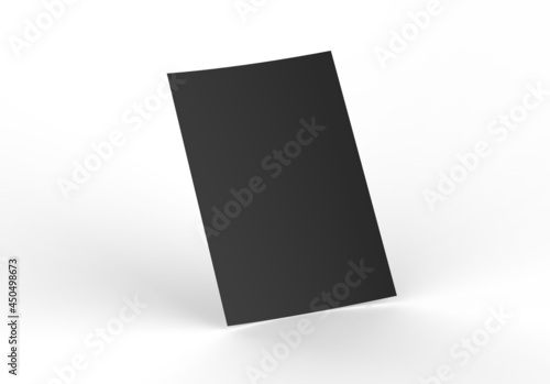 Blank flyer, pamphlet postcard, catalogue and brochure mock up template on isolated white background, 3d illustration.