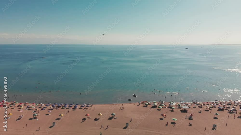 Summer Beach Lake Issik Kul Kirgizstan Summer Beach Lake Issik Kul Kirgizstan