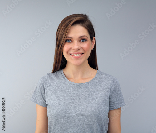 Young woman with wide toothy smile