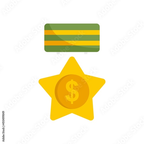 Trade war medal icon flat isolated vector photo