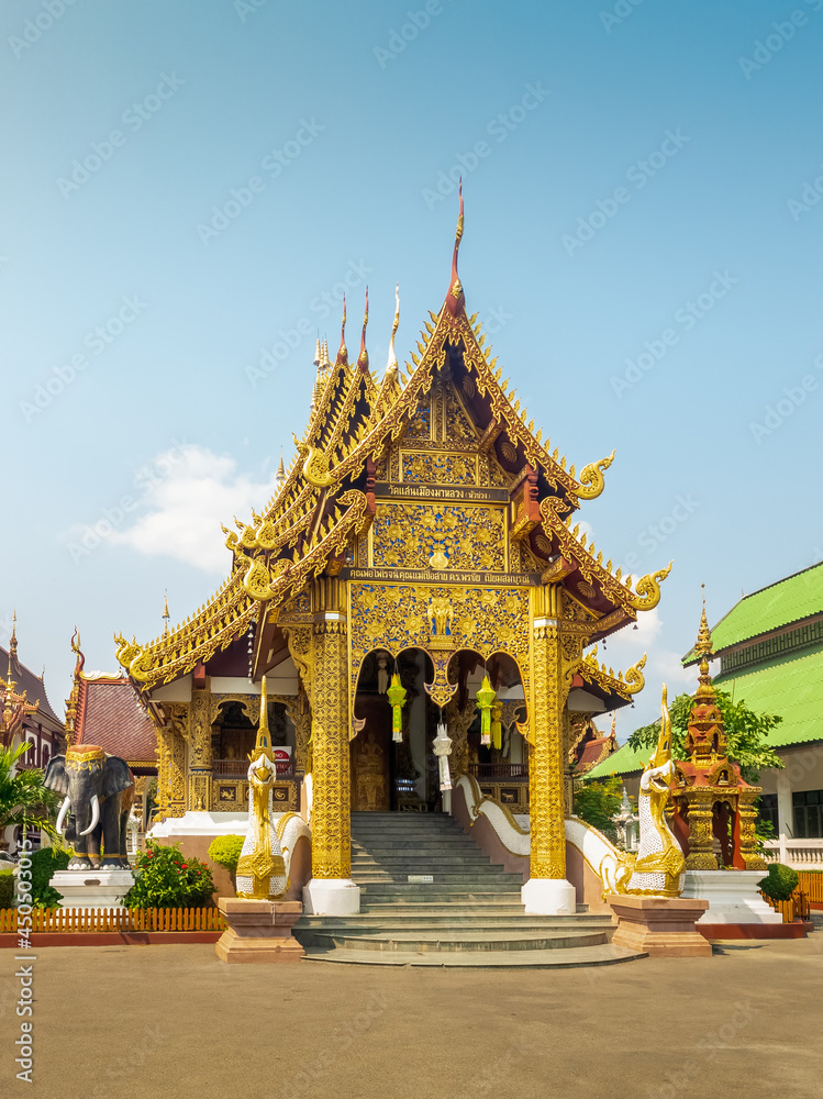 Beautiful Buddhist temple namely Wat Hua Kwuang in Chiengmai, Thailand on February 22 2021