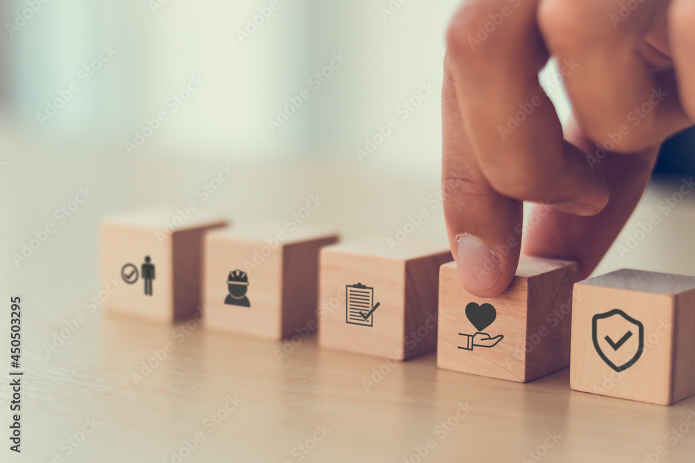 Poster adhésif Safety at work concept