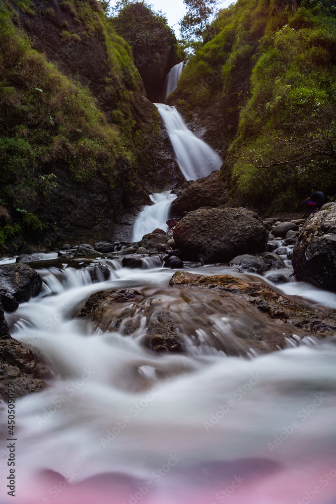 waterfall in the mountains