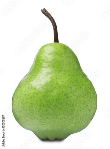 One fresh ripe pear isolated on white