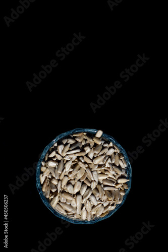 Sunflower seeds in glass