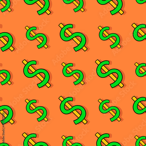 dollar wealth seamless repeat pattern. background illustration