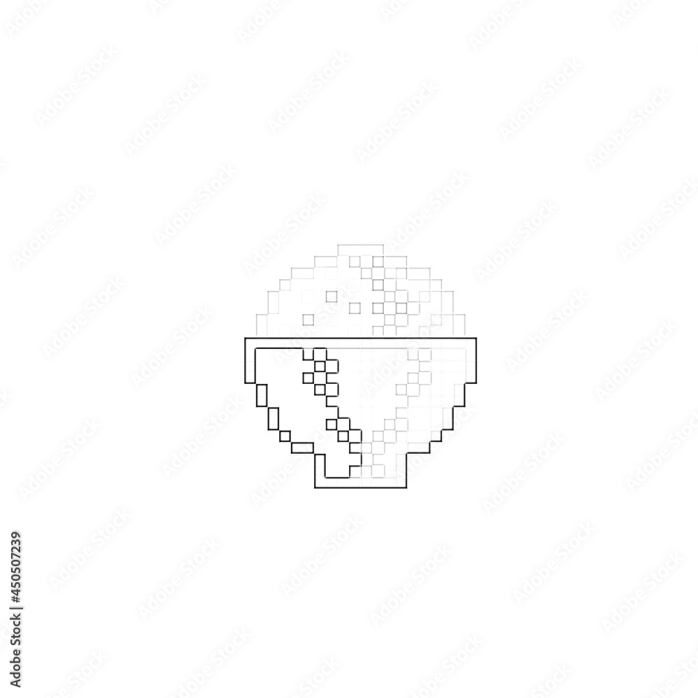 Rice bowl Line Icons design black. Hand-drawn rice bowl. Drawing rice bowl, sketch. Rice bowl Line Icons design black. Hand-drawn rice bowl. Drawing rice bowl, sketch.