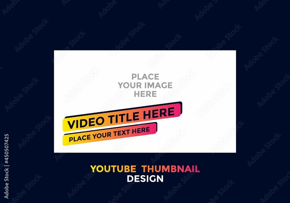 Editable youtube thumbnail design in yellow pink gradient color theme Editable youtube thumbnail design in yellow pink gradient color theme