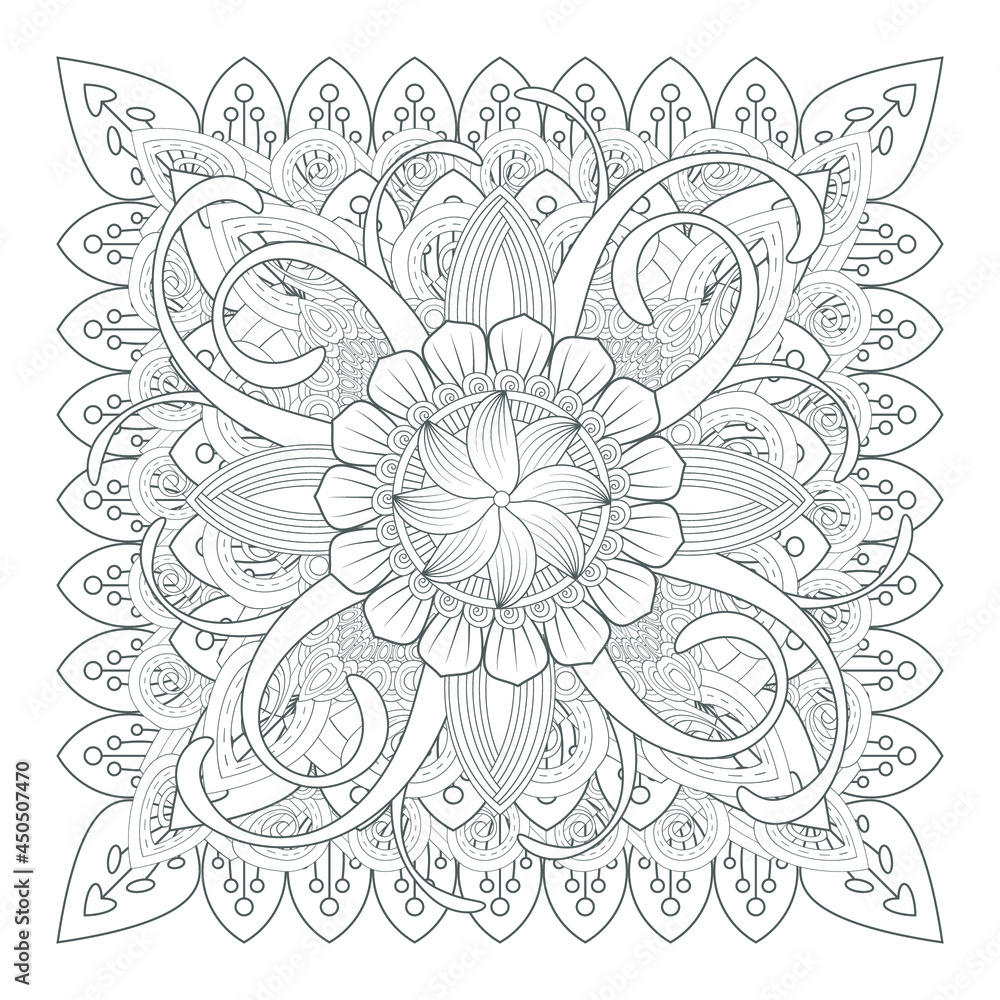 Decorative Doodle flowers in black and white for coloringbook, cover or background. Hand drawn sketch for adult anti stress coloring page vector. Decorative Doodle flowers in black and white for coloringbook, cover or background. Hand drawn sketch for adult anti stress coloring page vector.