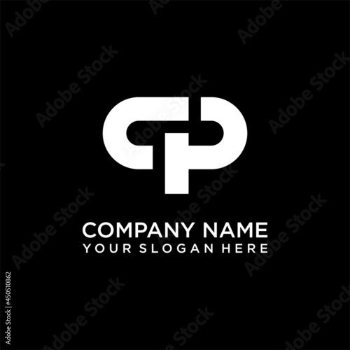 CP letter linked minimal modern logo. letter CP logo design vector template. CP logo design concept vector. CP logo letter design on luxury background.