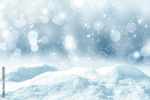 Wallpaper Mural Fresh snow with a blue background on a winter New Year morning  Torontodigital.ca