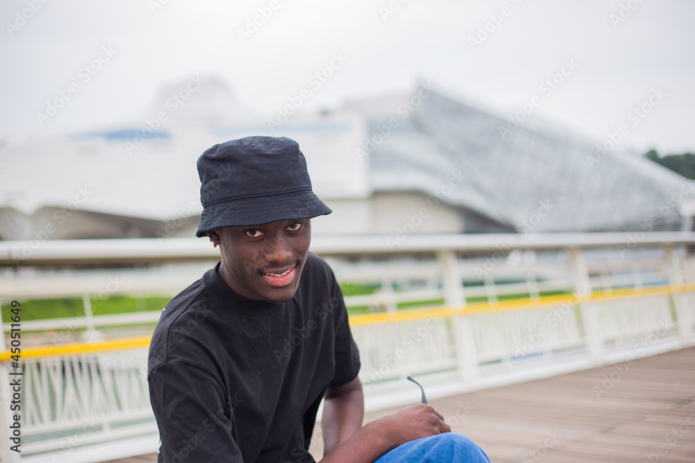 Portrait of handsome afro man with glasses Portrait of handsome afro man with glasses