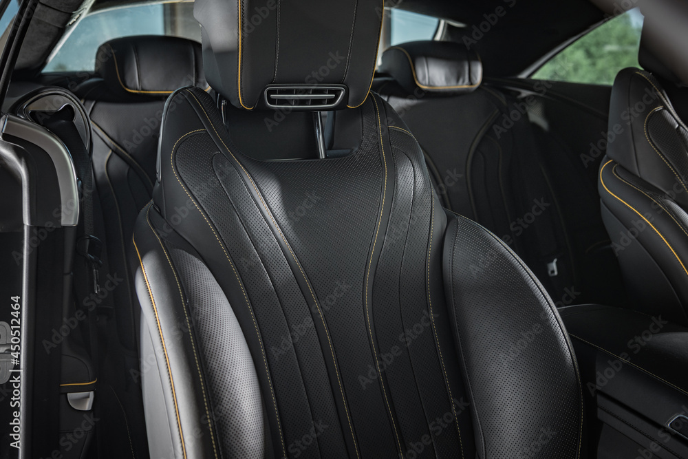 Detailed Cleaned Modern Luxury Car Seats Detailed Cleaned Modern Luxury Car Seats