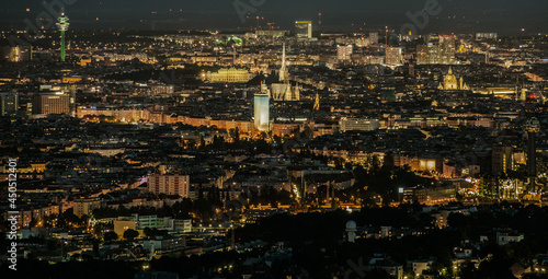City of Vienna During Night Hours Panorama © Tomasz Zajda