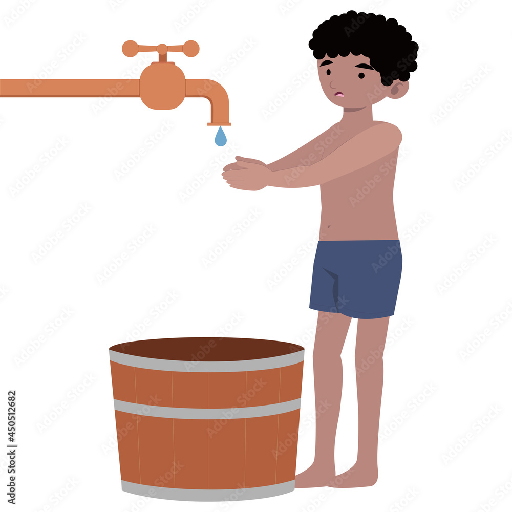 Young African school boy holding hands under a tap. Water scarcity problems concern the inadequate access to safe drinking water. 1 billion people in the developing world don't have access to it. Young African school boy holding hands under a tap. Water scarcity problems concern the inadequate access to safe drinking water. 1 billion people in the developing world don't have access to it.