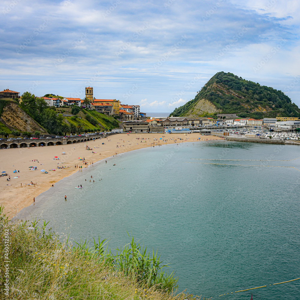 Getaria Spain 25 July 2021 The Village Of Getaria On The Basque getaria-spain-25-july-2021-the-village-of-getaria-on-the-basque