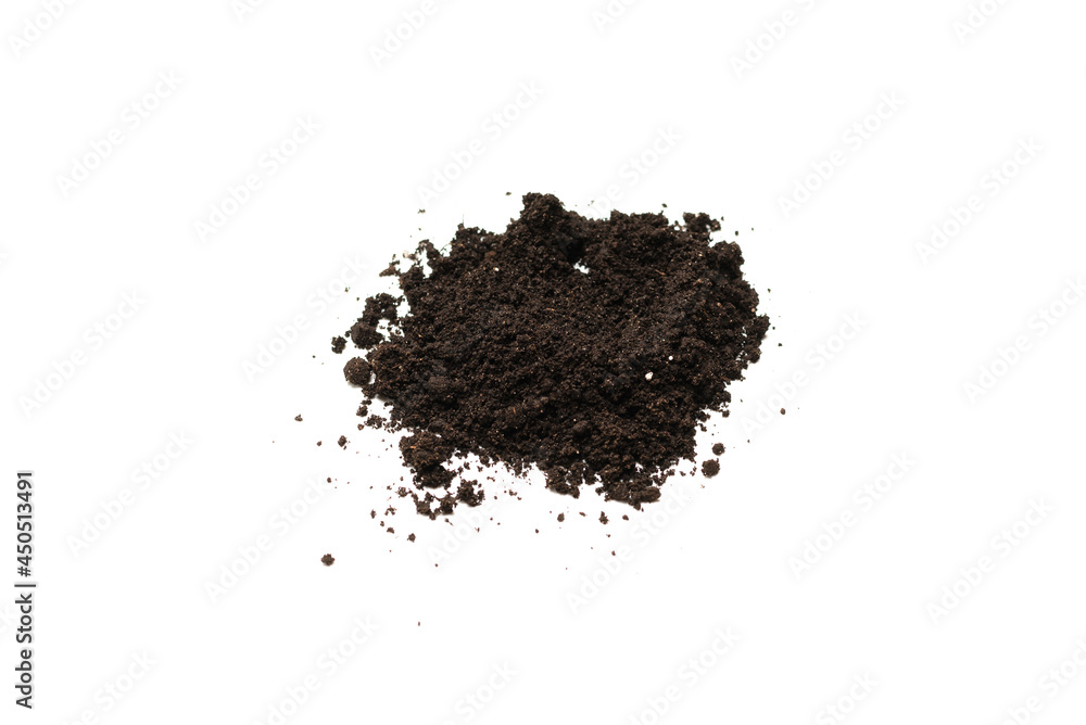 Black land for plant isolated on white background. Black land for plant isolated on white background.