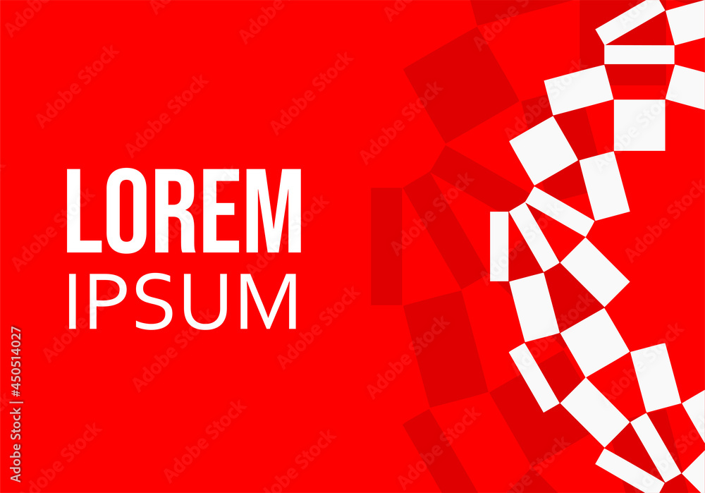 Obraz premium Square abstract template for presentations. top and bottom pattern. Red background