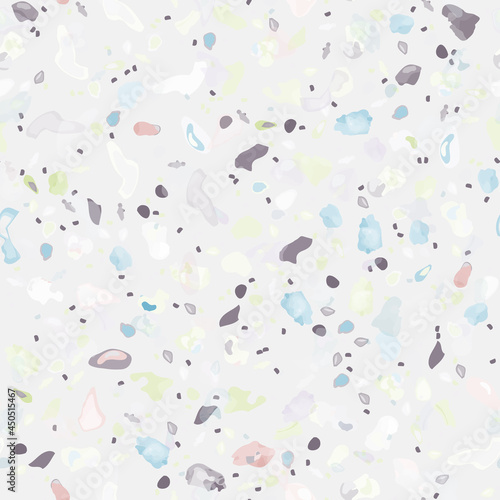 Terrazzo Texture Vector. Flooring Seamless Pattern