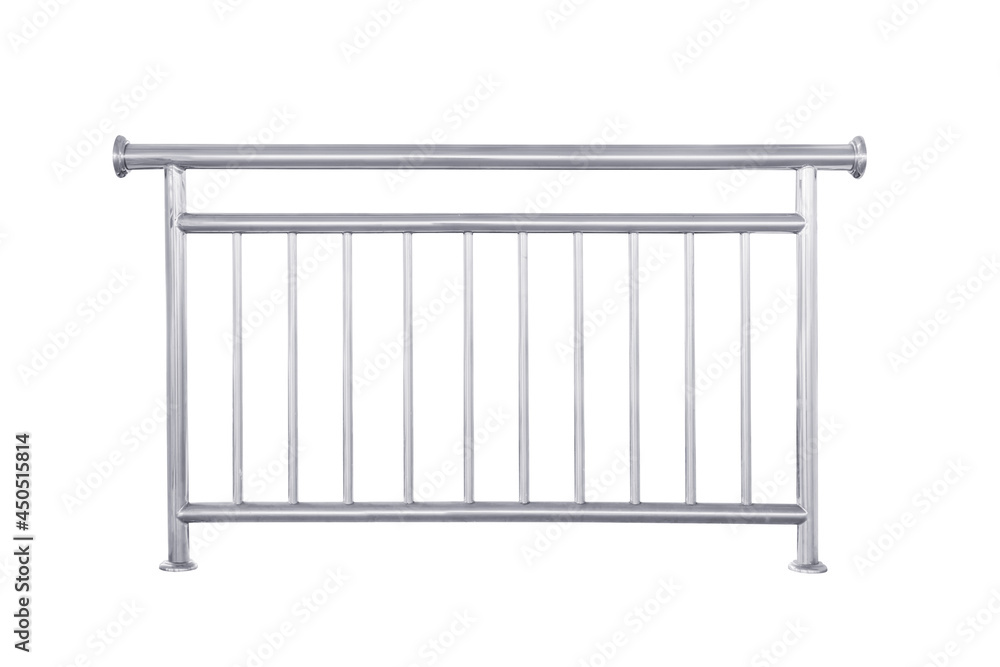 Stainless steel railing isolated. Stainless steel railing isolated.