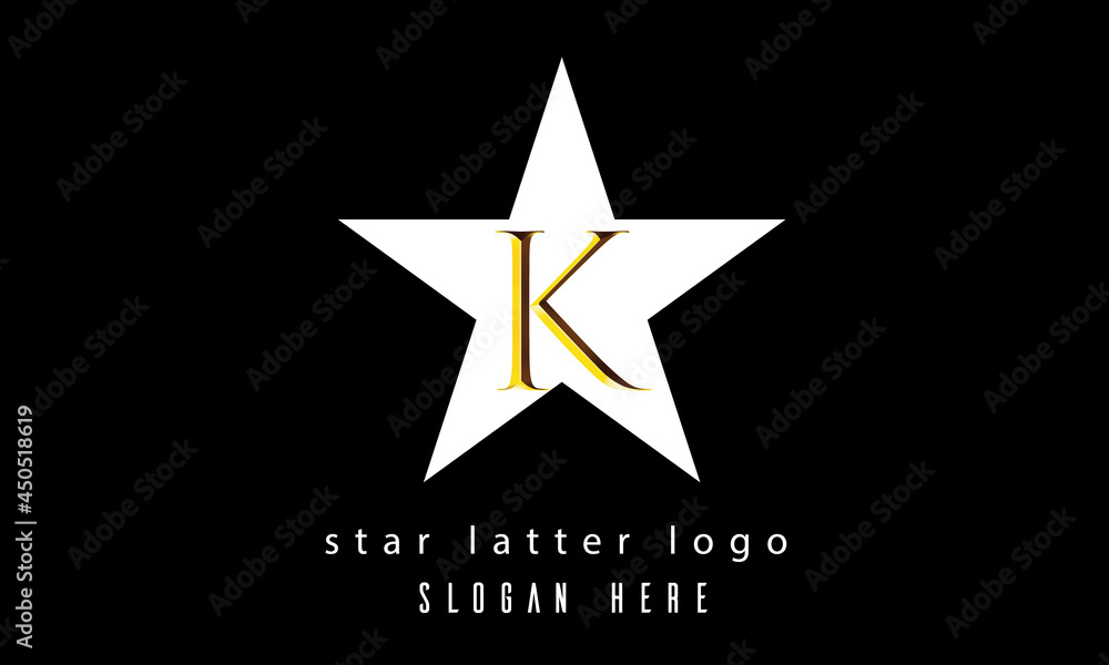 Obraz premium K star latter logo