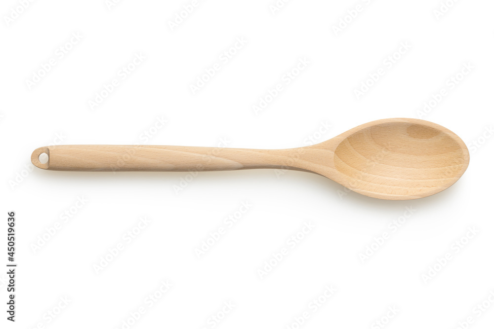 Isolated wooden spoon on white background Isolated wooden spoon on white background