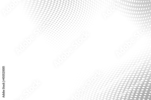 Halftone Pattern Abstract Background. White. Technology Banner. Vector