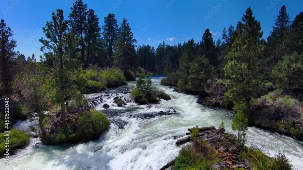Flying Over Whitewater Rapid Rivier in 4K Slow Motion Flying Over Whitewater Rapid Rivier in 4K Slow Motion