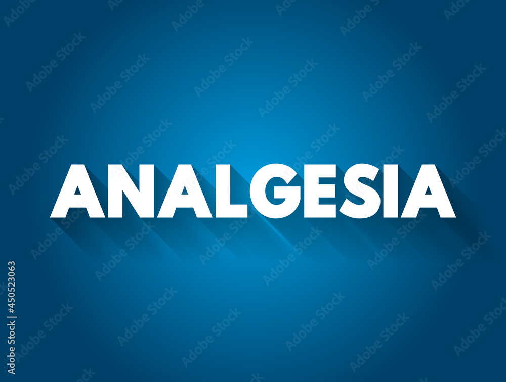 Analgesia text quote, medical concept background